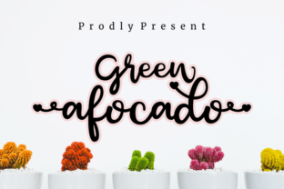 Green Afocado: A Handwritten Font for Handmade Product Makers