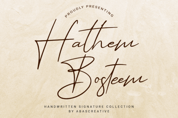 Hathem Bosteem Font for Small Business Branding That Sticks