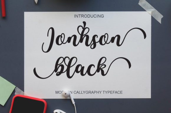 Jonhson Black: A Handwritten Font for Crafters and Makers