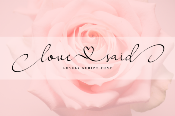 Love Said Font: A Calligraphic Script for Crafters