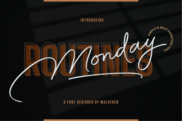 Monday Routines: A Script Typeface for Modern Web Design